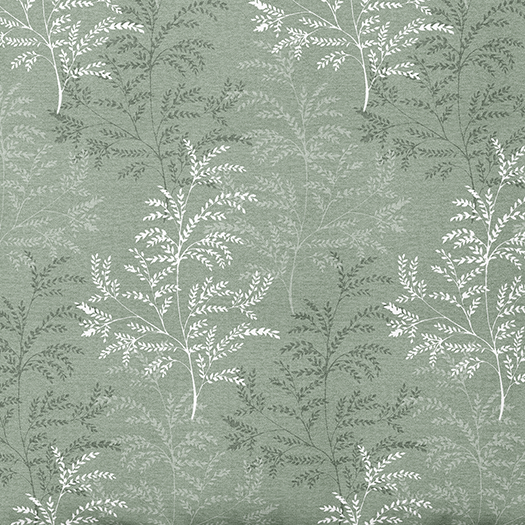 Gemusterter Baumwollstoff | Sage Fern
