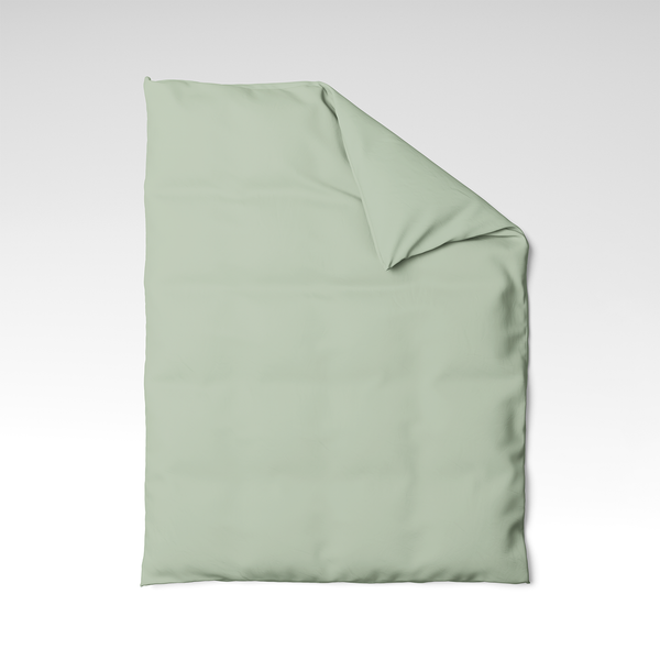 Handgefertigter Baumwoll-Bettbezug | Fog Green