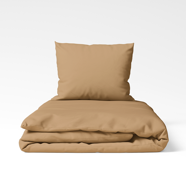 Handgefertigtes Bettwäsche-Set aus Baumwolle | Champagne Beige