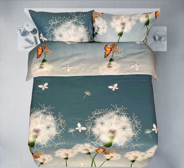 Letzte Stücke – handgefertigtes Baumwoll-Bettwäsche-Set | Butterfly Wishes