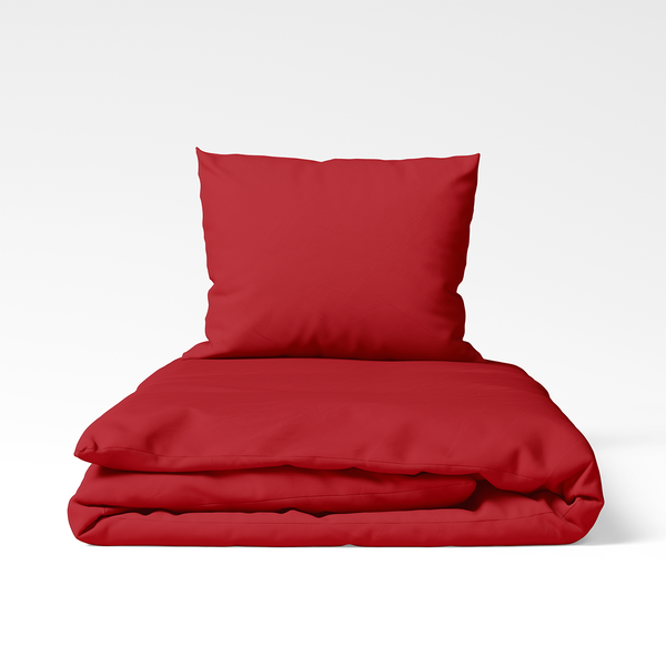 Handgefertigtes Bettwäsche-Set aus Baumwolle | Pompeian Red