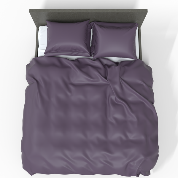 Käsitööna valmistatud luksuslik Premium satiinpuuvillane voodipesukomplekt | Vintage Violet