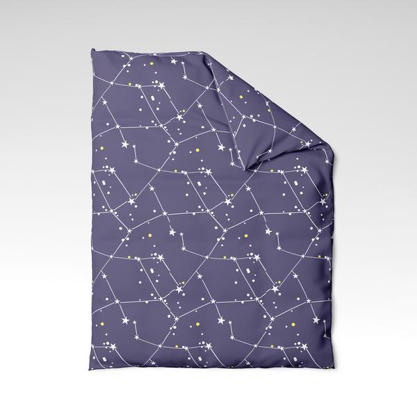 Handgefertigter Baumwoll-Bettdeckenbezug | Star Map