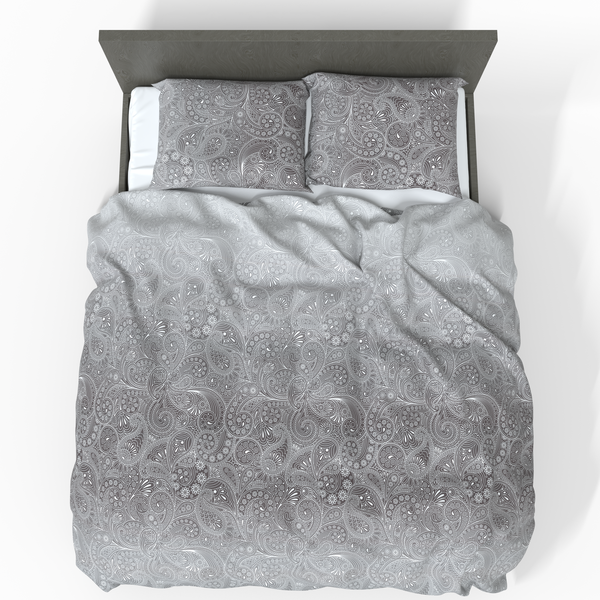 Handgefertigtes luxuriöses Deluxe-Baumwollsatin-Bettwäsche-Set | Jaipur