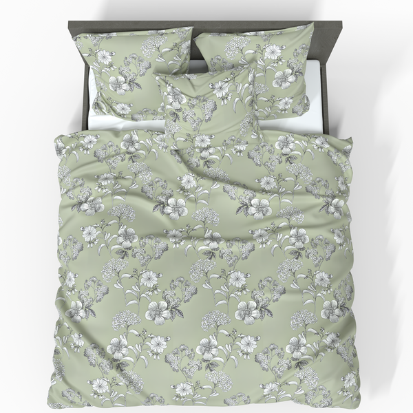 Handgefertigtes luxuriöses Deluxe-Baumwollsatin-Bettwäsche-Set | Geneva