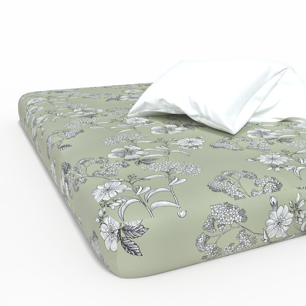 Handgefertigtes luxuriöses Deluxe-Baumwollsatin-Spannbettlaken | Berlin